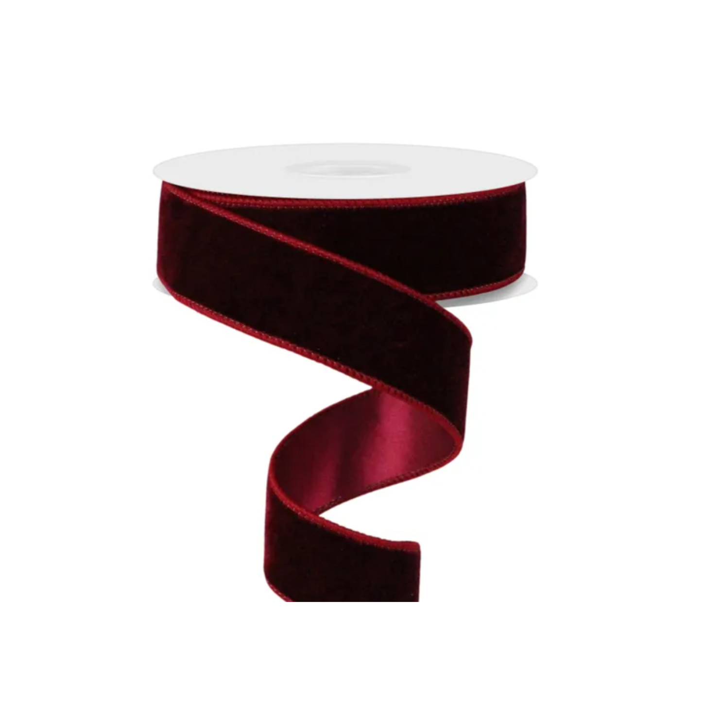1.5"x10yd Burgundy Velvet Wired Ribbon – Deluxe Velvet with Satin Backing-RGE165805 Craig Bachman
