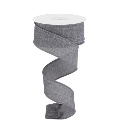 1.5"x10yd Gray Royal Burlap Wired Ribbon - Perfect for Crafts, Gift Wrapping, and Decorations -RG1278NJ Craig Bachman