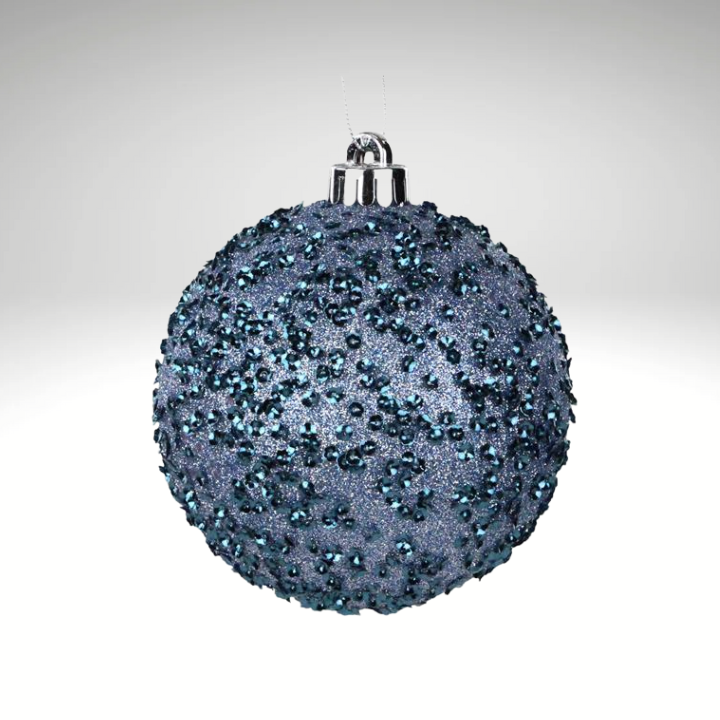 Smoke Blue Glitter Christmas Ornament | 120MM Sequin Shatterproof Ball-XY8816E6 Craig Bachman