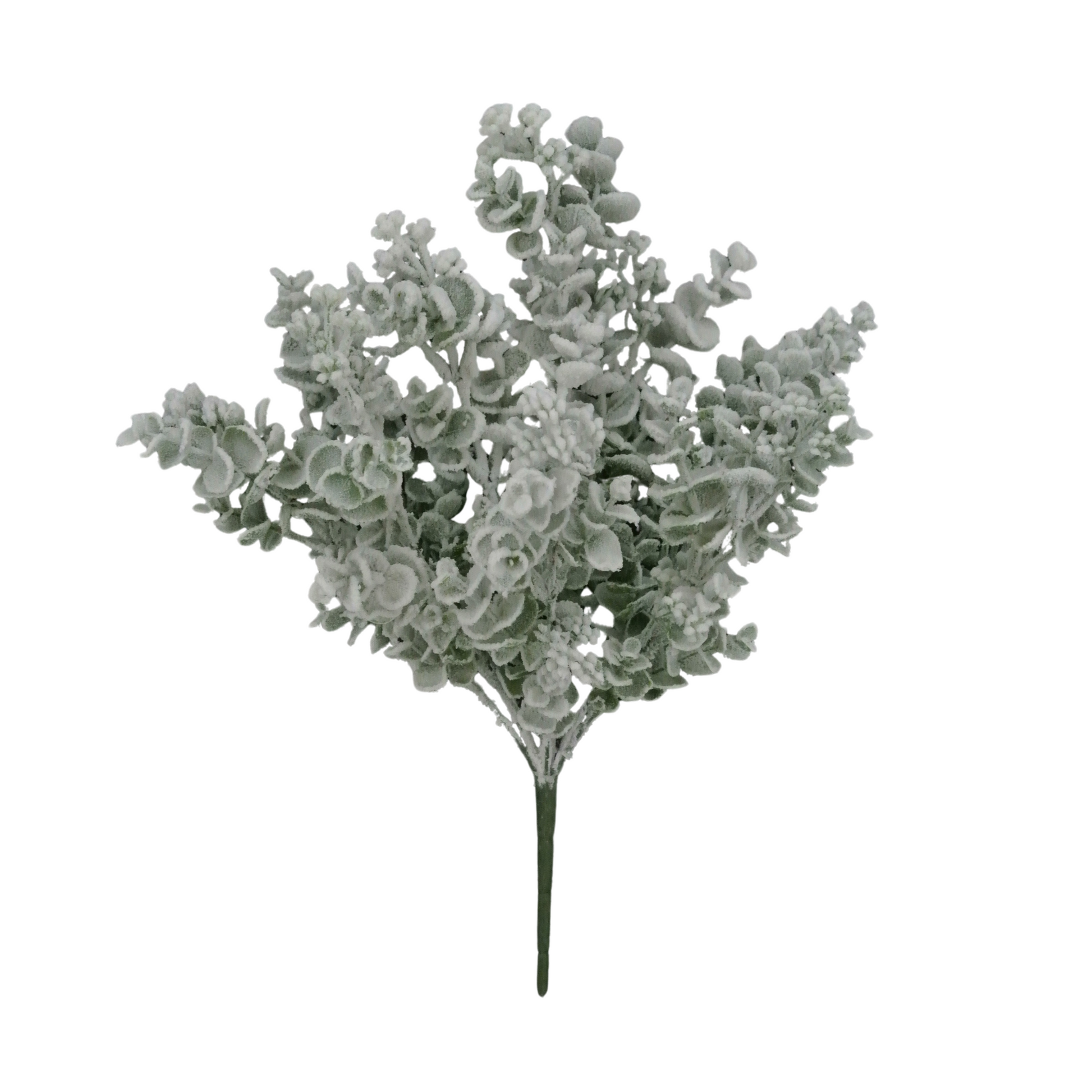 18" Artificial Snowy Eucalyptus Bush – Frosted Winter Greenery Pick for Holiday Arrangements-85284 Golden Bell