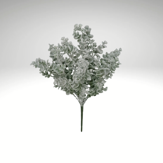 18" Artificial Snowy Eucalyptus Bush – Frosted Winter Greenery Pick for Holiday Arrangements-85284 Golden Bell