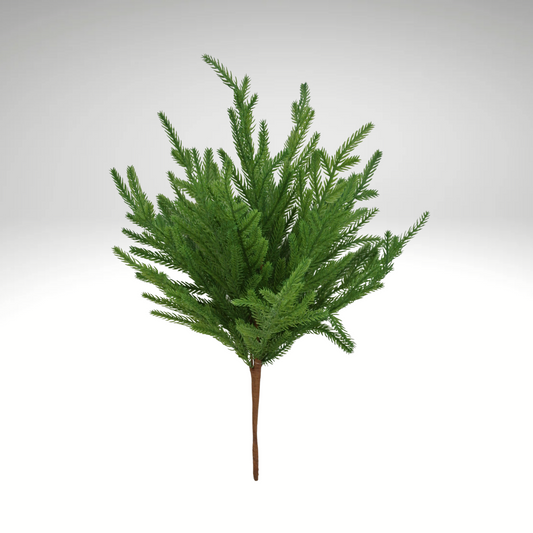 9" Real Touch Norfolk Pine Bush – Artificial Greenery for Christmas Wreaths & Holiday Arrangements-84372 Golden Bell