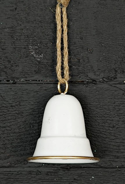 White Gold Liberty Bell Ornament | Ceramic Christmas Bell Decor | 5.5"L x 4.5"D-570536 Impressive Enterprises, Inc.