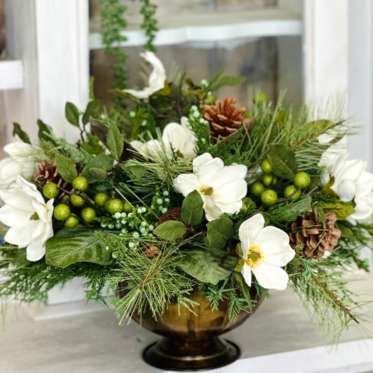 Digital Download: Winter Magnolia Arrangement | PDF + Video Link | DIY Craft Tutorial TCT Crafts