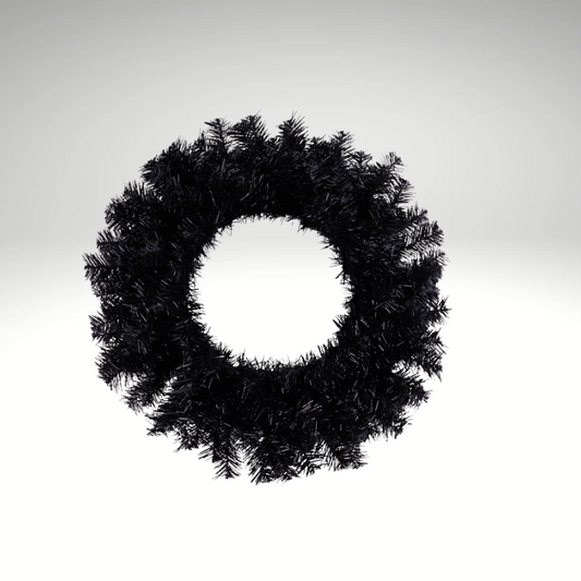 20" Black Metallic Wreath Form | 135 Tip Halloween & Gothic Wreath Base-XX964702 Craig Bachman
