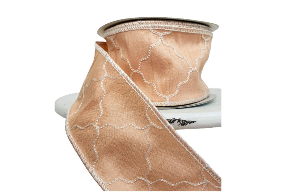 Sutra Wired Edge Blush Ribbon - 223620