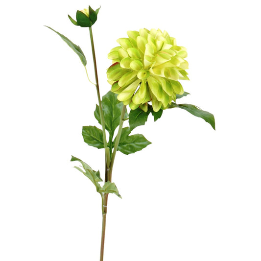 25" Artificial Green Dahlia Stem with Bud - Faux Flower for Arrangements & Home Decor-277341