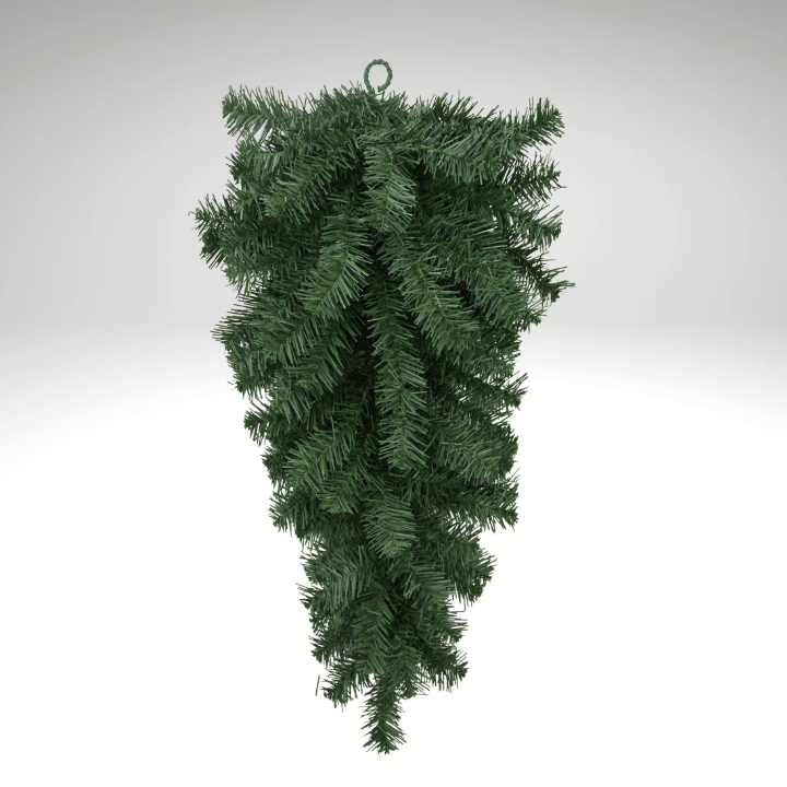 24" Artificial Pine Teardrop Swag – DIY Christmas Swag Base-82298-GN Golden Bell