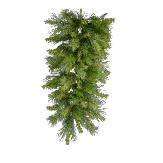 32” Mixed Pine Christmas Swag – Artificial Evergreen Holiday Greenery-XX8776 Craig Bachman