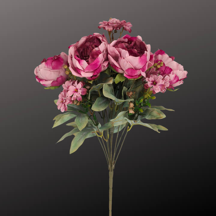 23" Mauve Peony Bush – 10 Faux Stems for Bouquets & Arrangements-85323-MV Golden Bell