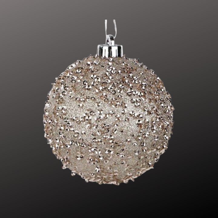 Taupe Glitter Christmas Ornament | 120MM Sequin Shatterproof Ball-XY8816CF Craig Bachman