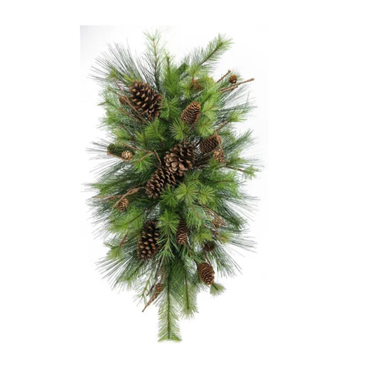42” Deluxe Mixed Pine Christmas Centerpiece with Pinecones – Rustic Holiday Greenery Craig Bachman