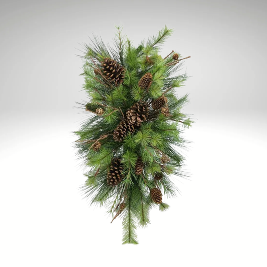 42” Deluxe Mixed Pine Christmas Centerpiece with Pinecones – Rustic Holiday Greenery Craig Bachman