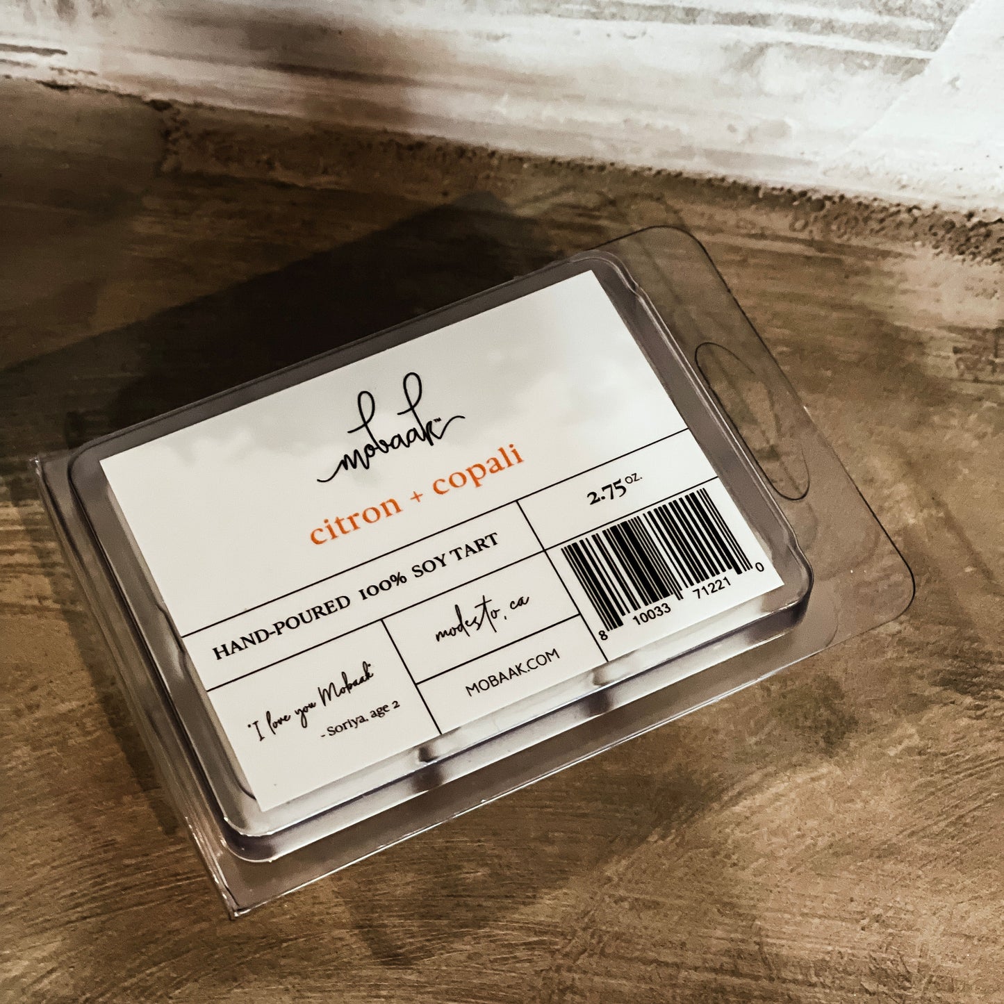 Citron + Copali Wickless Tart Mobaak Aromatherapy Shoppe