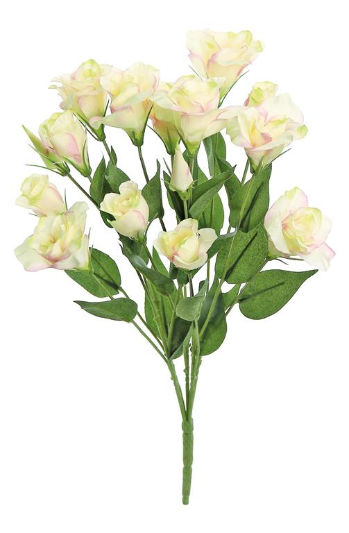20.5" Pink & Cream Artificial Lisianthus Bush – Faux Floral for Weddings & Home Décor (5410-PC)