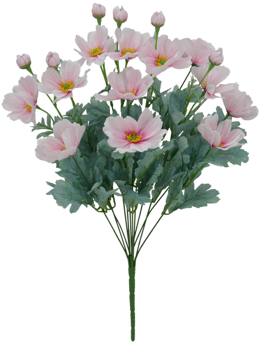 22" Artificial Pink Cosmos Bush – Faux Wildflowers for Wedding Bouquets, Centerpieces & Home Décor-84299-PK
