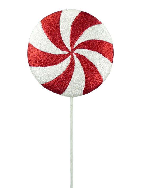 24"x8" Peppermint Lollipop Spray in Red and White by TCT Crafts - Festive Holiday Decor-84913RDWT Liberty Floral