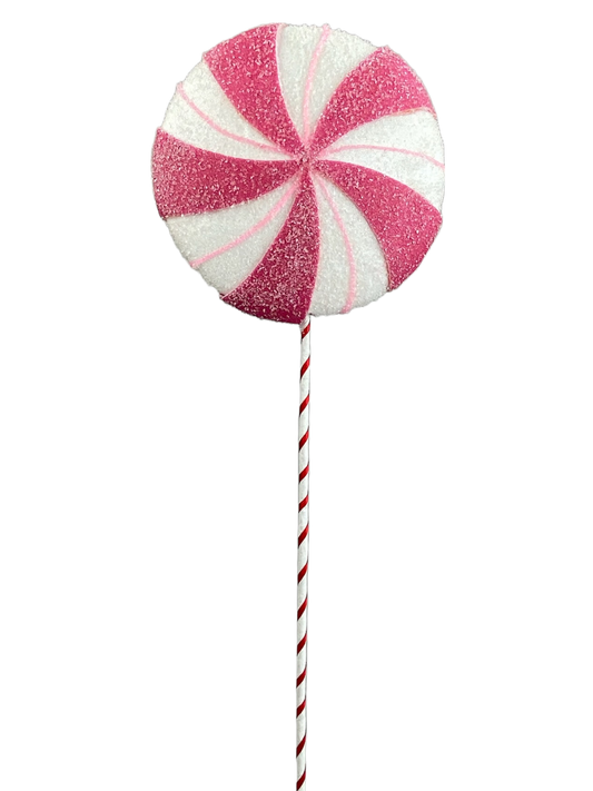 21"x6" Peppermint Lollipop Spray in White & Pink by TCT Crafts - Sweet Holiday Decor-85774BT Liberty Floral