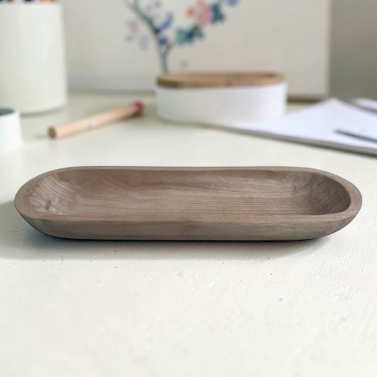 Honey Brown Paulownia Wood Decorative Tray Dough Bowl Style-AW984530 Craig Bachman