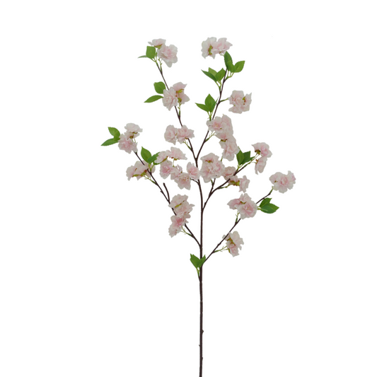 35” Artificial Cherry Blossom Spray – Faux Floral Branch in Pink or Cream for Home & Wedding Décor