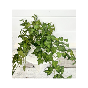 15" Artificial Mini Ivy Bush/Vine in Green - Lifelike Greenery Decor - Artificial Greenery for Arrangements  (FL5691-G)