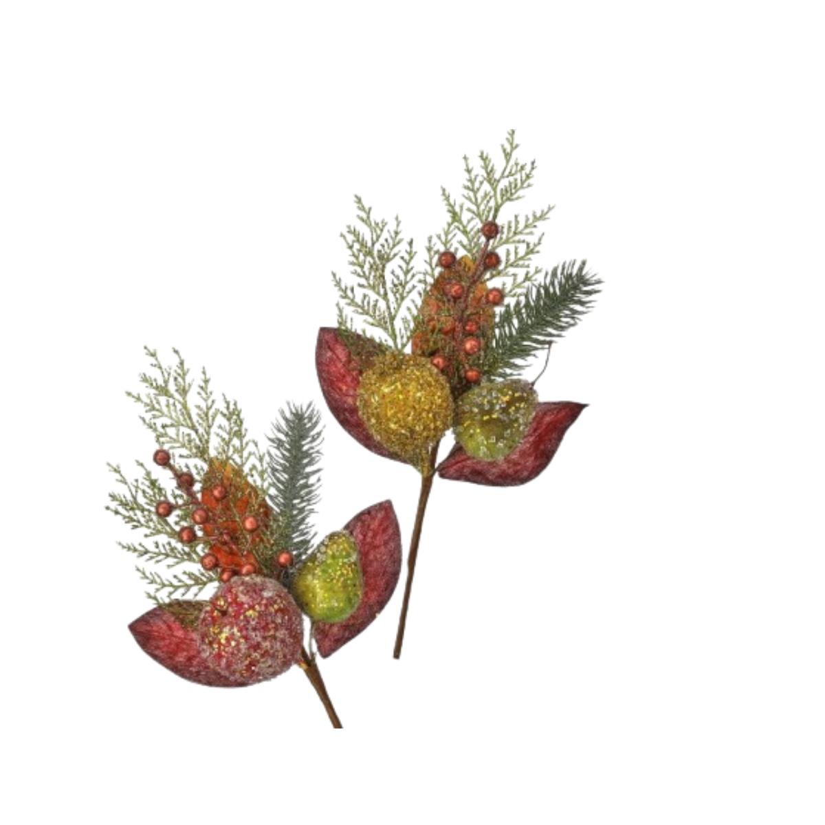 Beaded Della Robbia Berry Picks Set of 2 | Holiday Multi | 16" Pick, 2/AST TCT Crafts Designs & Decor