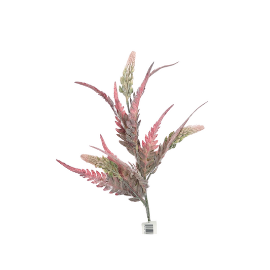 23" Artificial Beech Fern Spray in Mauve/Green - Faux Plant Decor for Home, DIY Floral Arrangements & Weddings (FL6125-MVG) Select Artificials