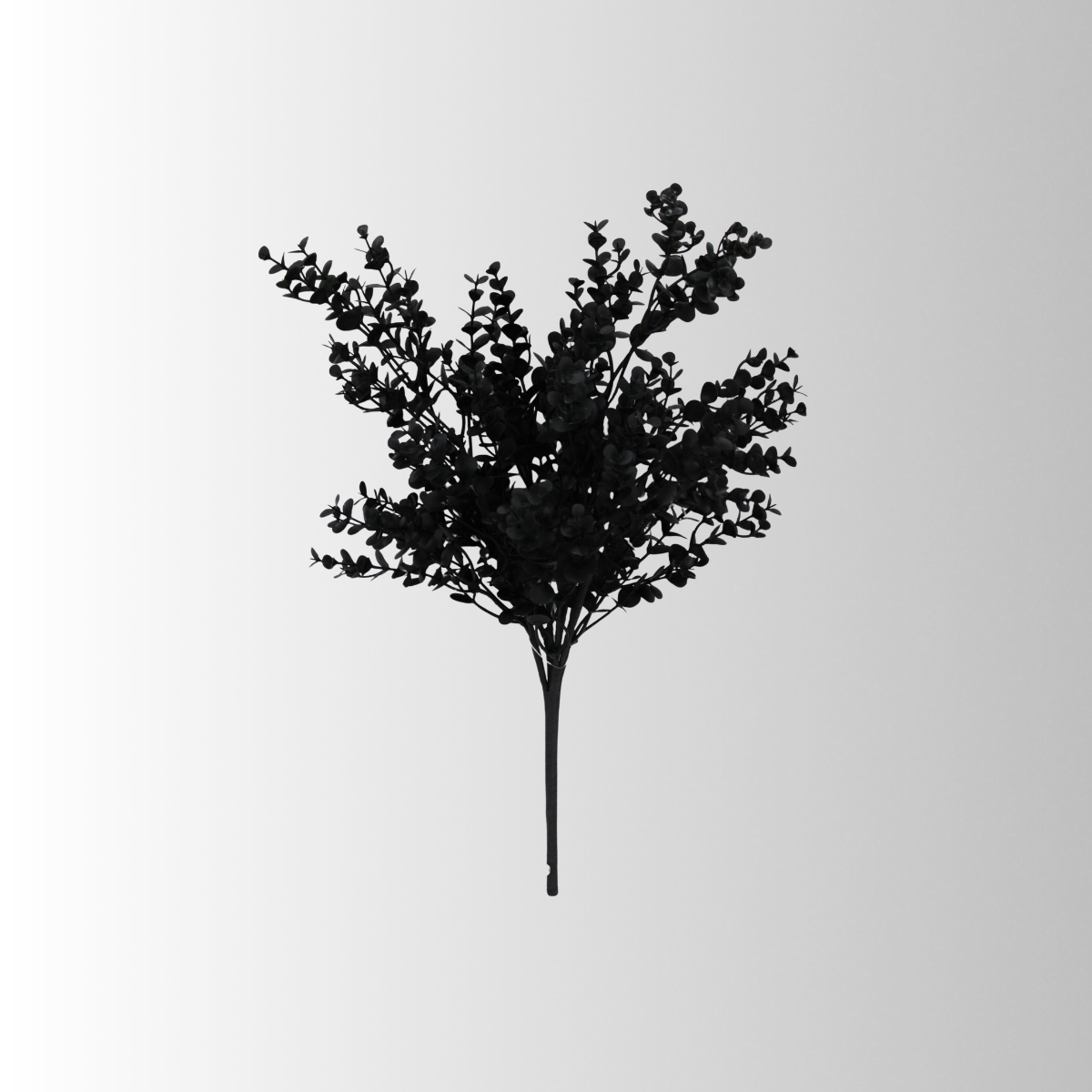 Artificial Black Halloween Boxwood Bush — 17 Inch Dark Floral Stem for Halloween-65691-BK Golden Bell