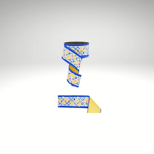 Rose Trellis Double-Sided Wired Ribbon 2.5"x10yd-LX100625 Craig Bachman