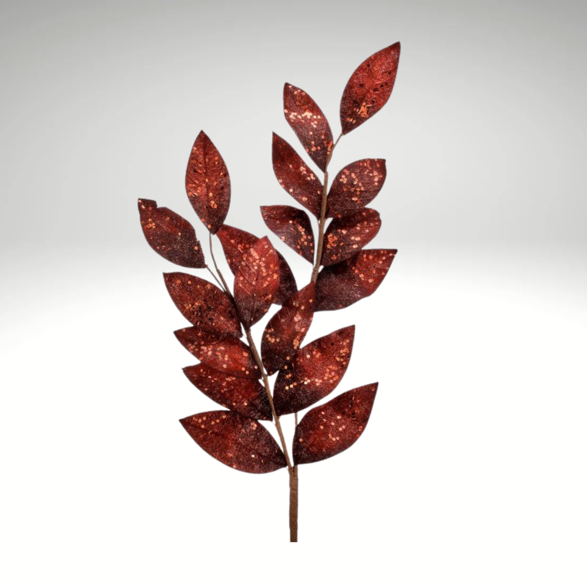 25" Bronze Glitter Laurel Spray – Metallic Holiday & Fall Foliage Stem-MTX70700 Regency