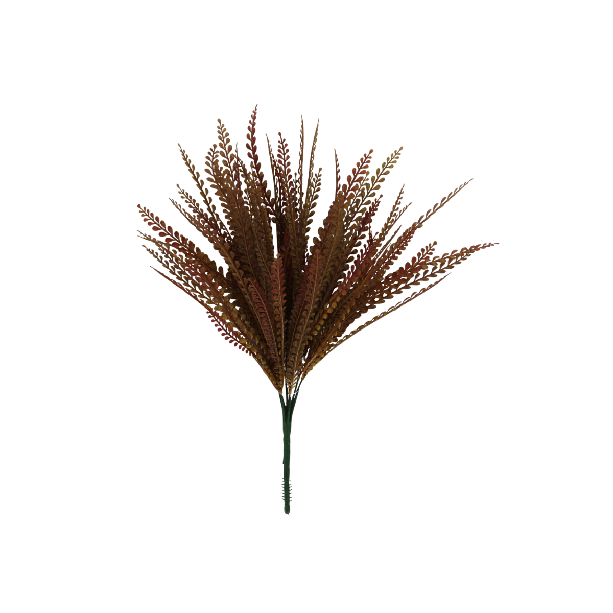 Brown Button Fern Bush | Fall Rust Foliage Filler | 19" Bush-85804-BRN Golden Bell