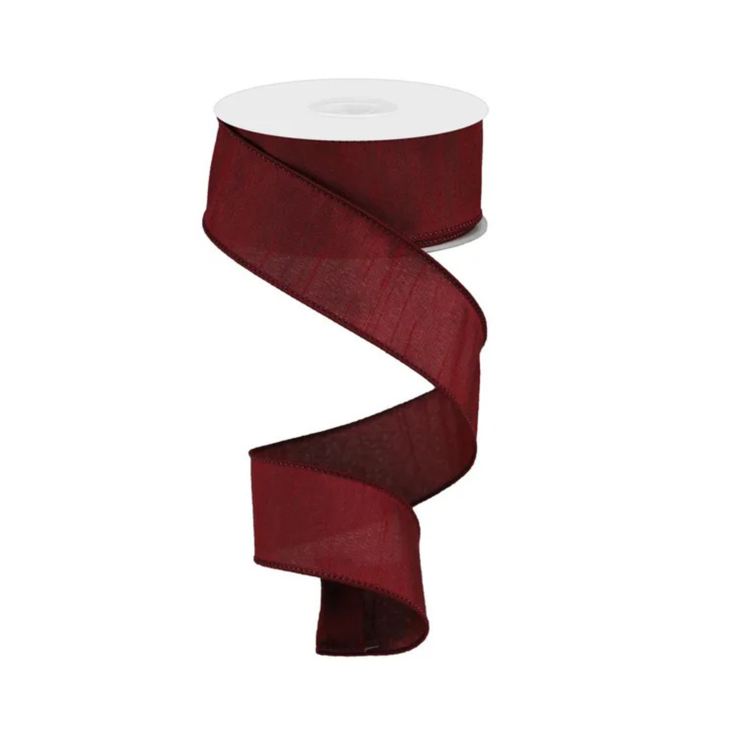 1.5"x10yd Burgundy Faux Dupioni Wired Ribbon – Elegant Red Ribbon for Wreaths & Bows-RD110405 Craig Bachman