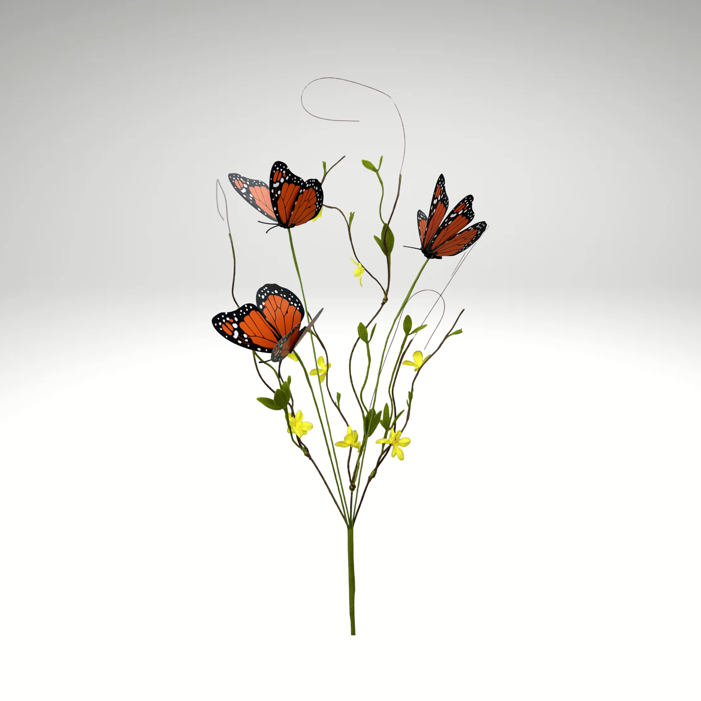 26" Butterfly Twig Spray | Spring Wreath Filler Stem-62474OR Liberty Floral