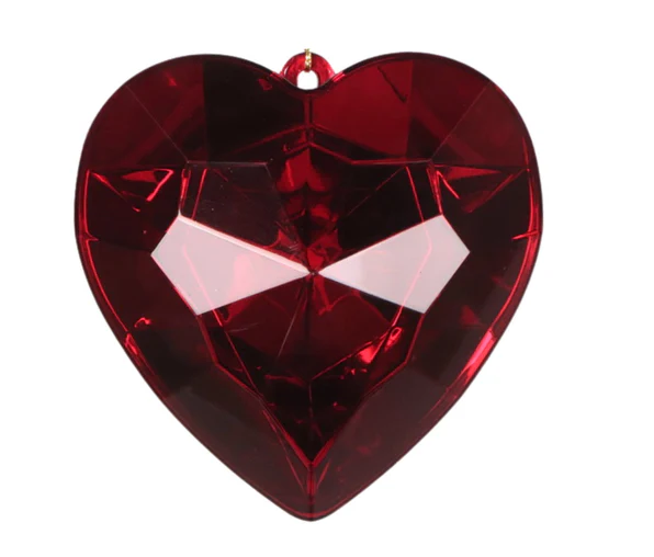 6" Farrisilk Heart Jewel Ornament - Red or Bubblegum Pink