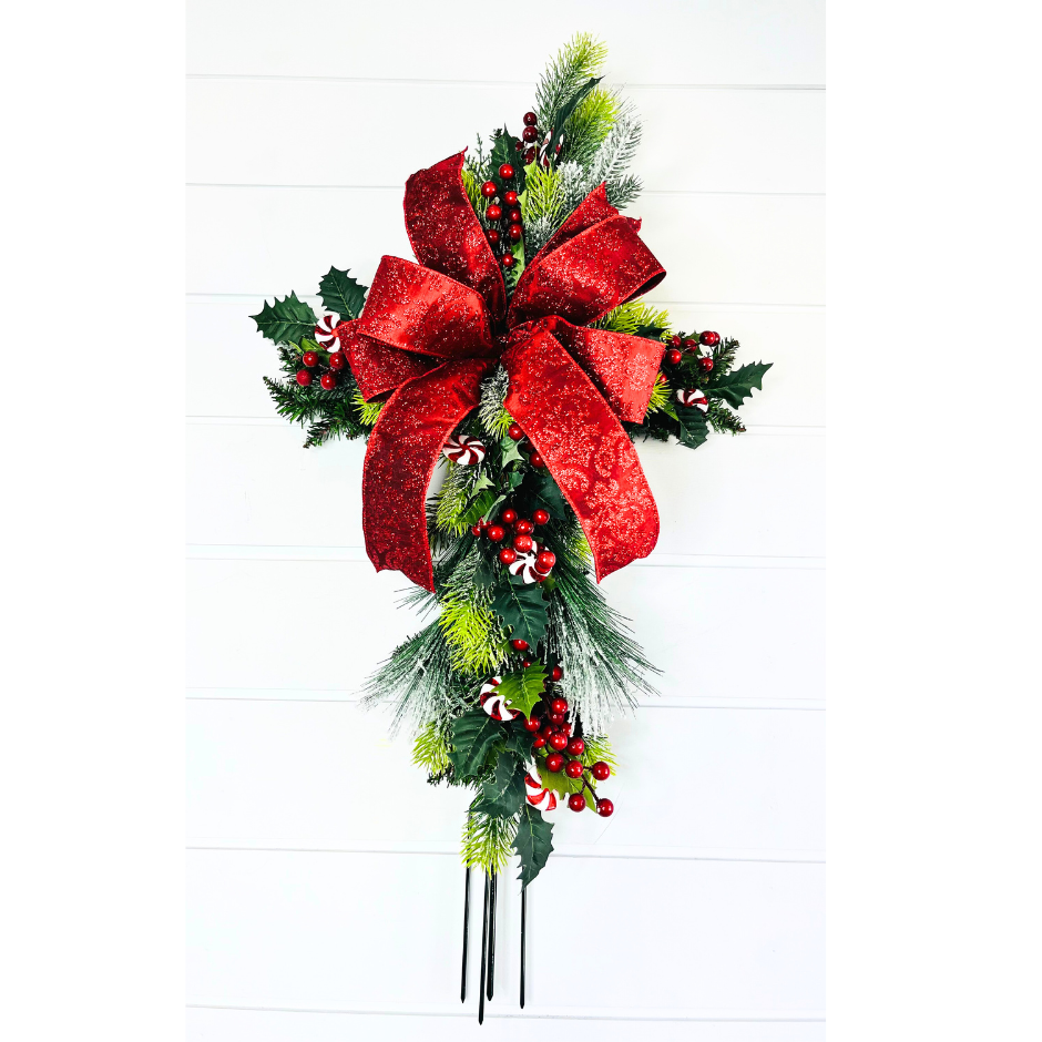 Christmas Cemetery Cross for Grave TCT Crafts