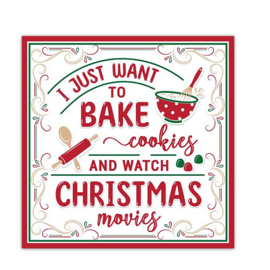 10" Christmas Baking Metal Sign – Bake Cookies & Watch Movies Decor-MD137895 Craig Bachman
