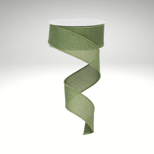 Royal Burlap Wired Ribbon 1.5"x10yd -Clover Green-RG1278AM Craig Bachman
