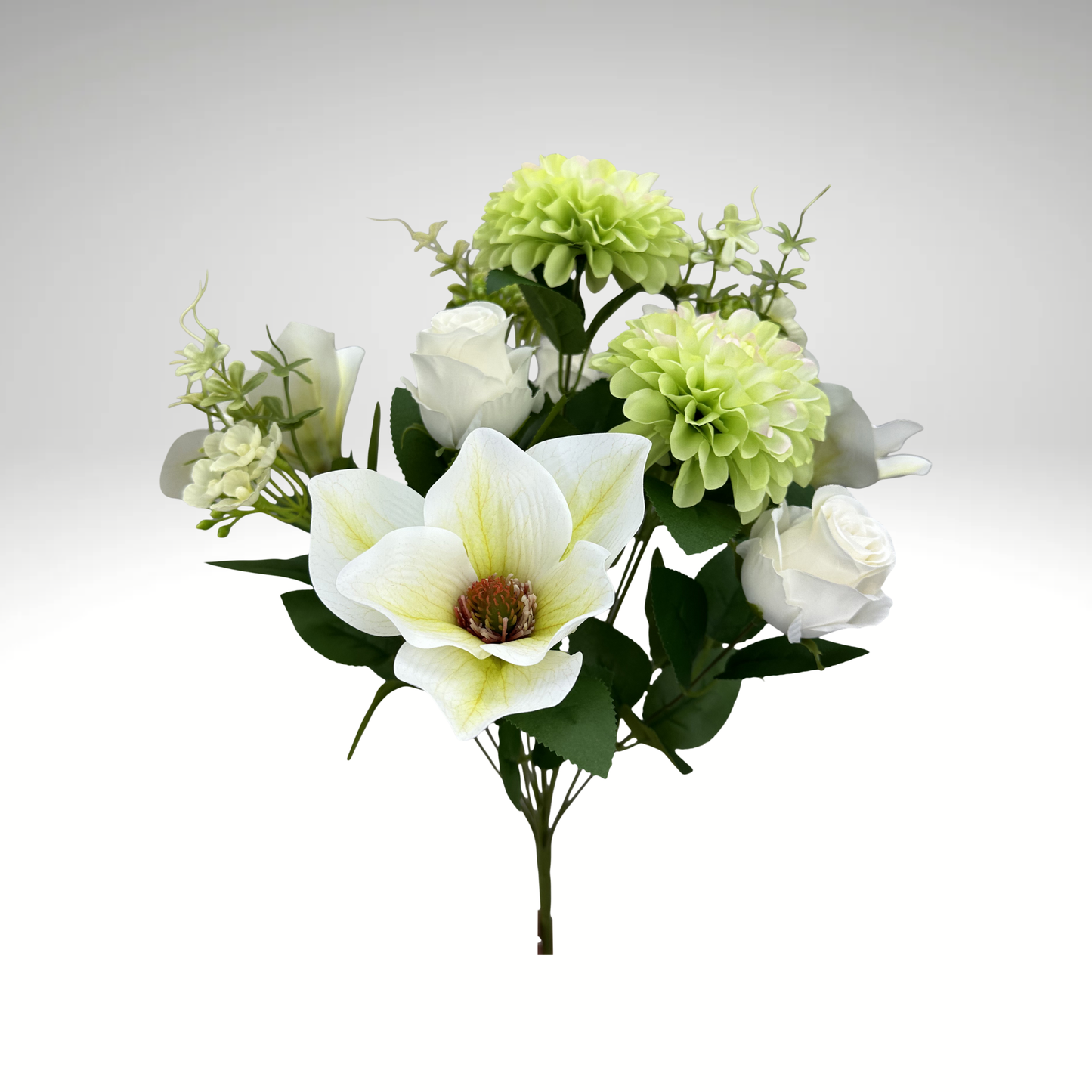20" Cream Zinnia Magnolia Rose Bush x12 | Mixed Floral Bush-64011CM Liberty Floral