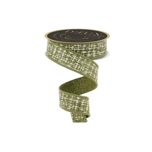 D'Lux Moss Green Knit Ribbon 1.5 Inch x 10 Yards-LX329152 Craig Bachman