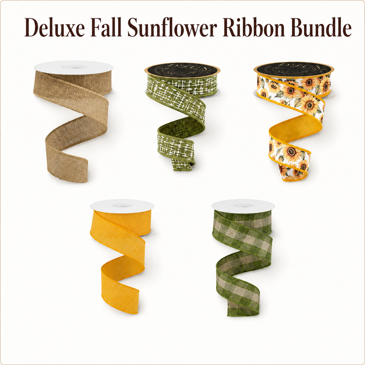 Deluxe Fall Sunflower Ribbon Bundle-FB101 TCT Crafts Designs & Decor
