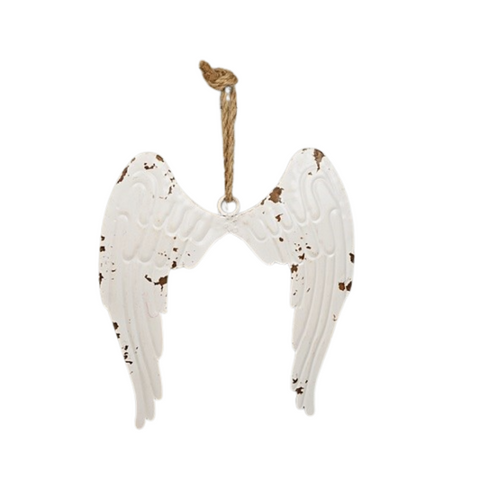 Distressed Metal Angel Wings Ornament – Rustic Farmhouse Christmas & Memorial Décor-M10822 Impressive Enterprises, Inc.