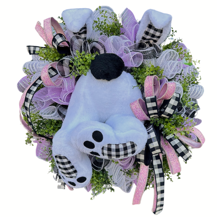 Pink Easter Bunny Butt Wreath-TCT 1615