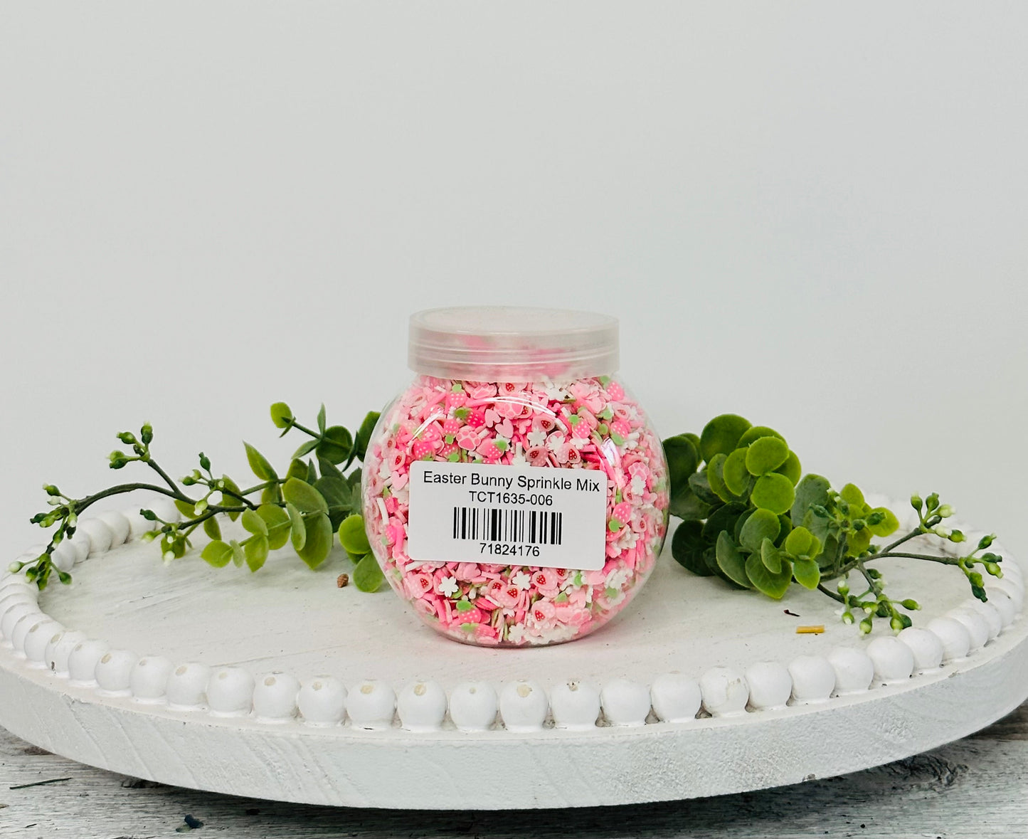 150g Pink Easter Bunny Paws Polymer Clay Sprinkle Mix - Perfect for Fake Bakes, Clay Art, Slime - Cute, Playful, and Festive TCTCrafts