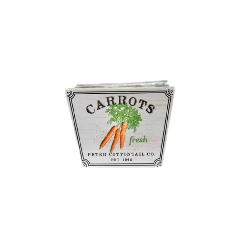 Wooden Easter Carrot Planter with Liner - 5.75"x4.25"H - Choice of 2 Styles - TCT Crafts - KM1145 TCT Crafts