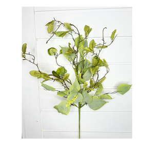 32" Artificial Sage Elm Leaf Spray with Tassel Seeds - Perfect for Home Decor, Weddings, and DIY Arrangements (PM1982-SG)