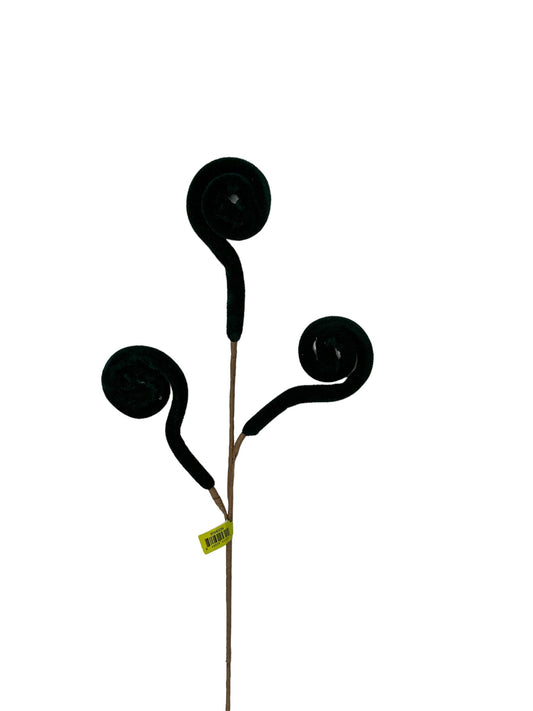 26"H Emerald Green Jute Velvet Spiral Curly Spray-85840GN TCT Crafts