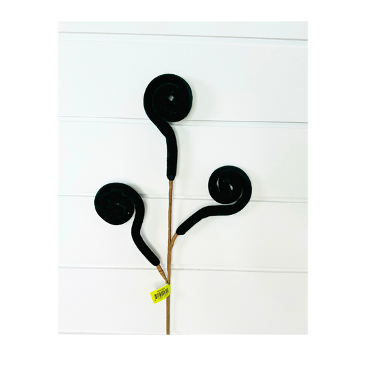 26"H Emerald Green Jute Velvet Spiral Curly Spray-85840GN TCT Crafts