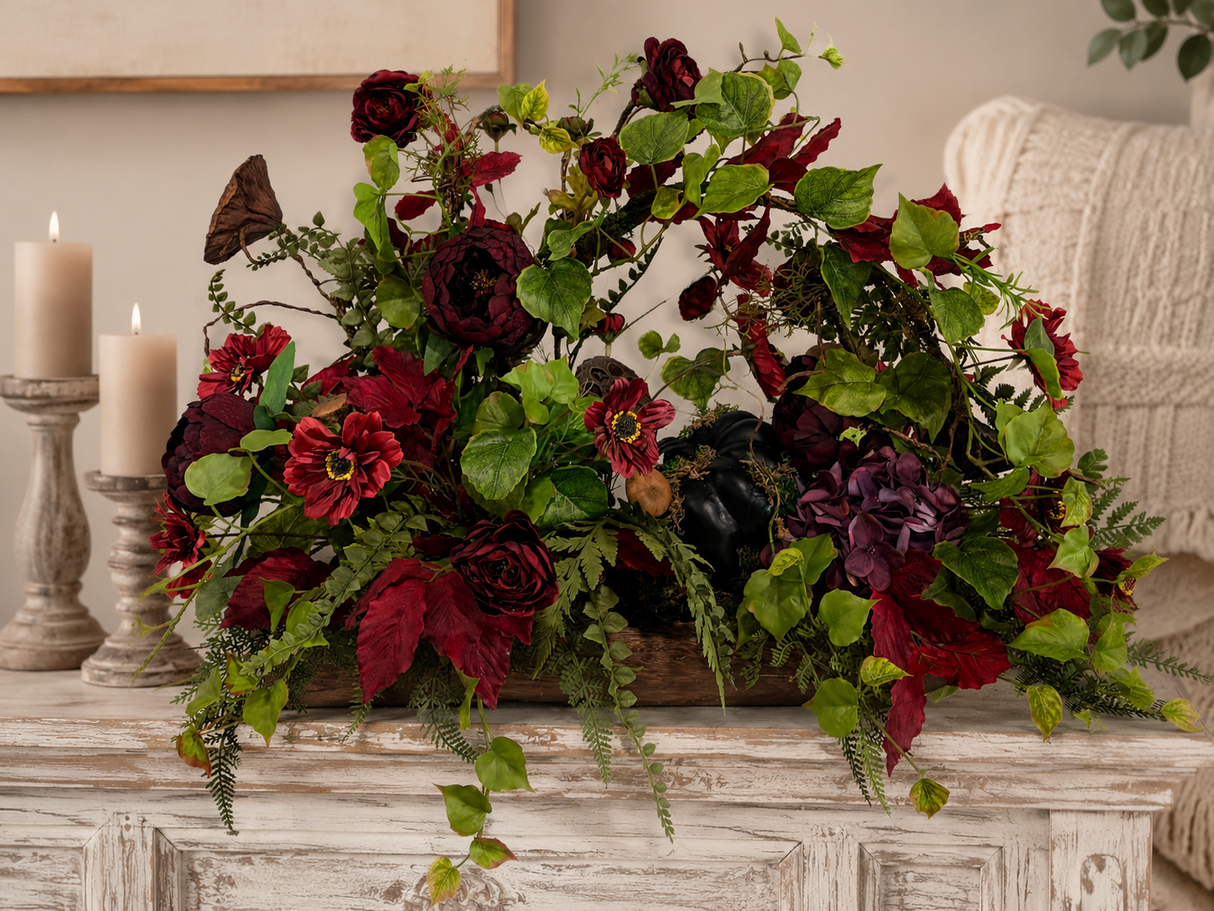 Halloween Centerpiece for Dining Tables — Ready-Made Moody Enchanted Floral Arrangement TCT Crafts