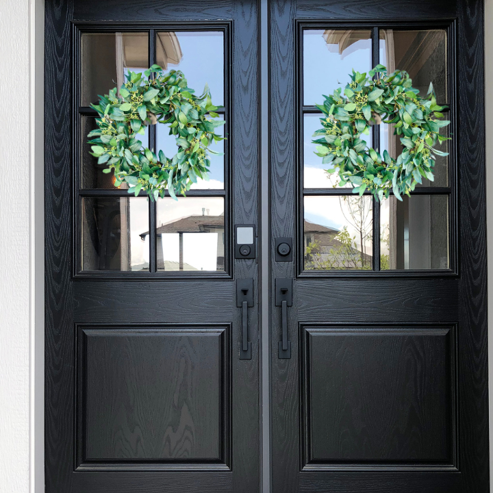 Artificial Seeded Eucalyptus Wreath | Everyday Greenery Wreath for Front Door