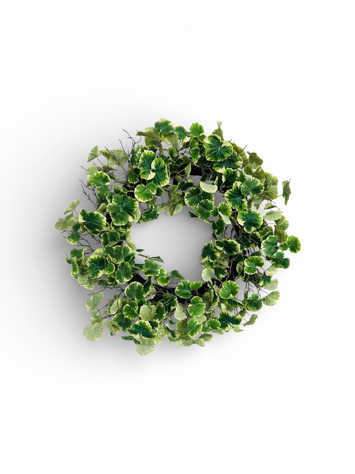 30" Artificial Geranium Aralia Wreath | Lifelike Greenery for Door & Wall Decor Allstate Floral